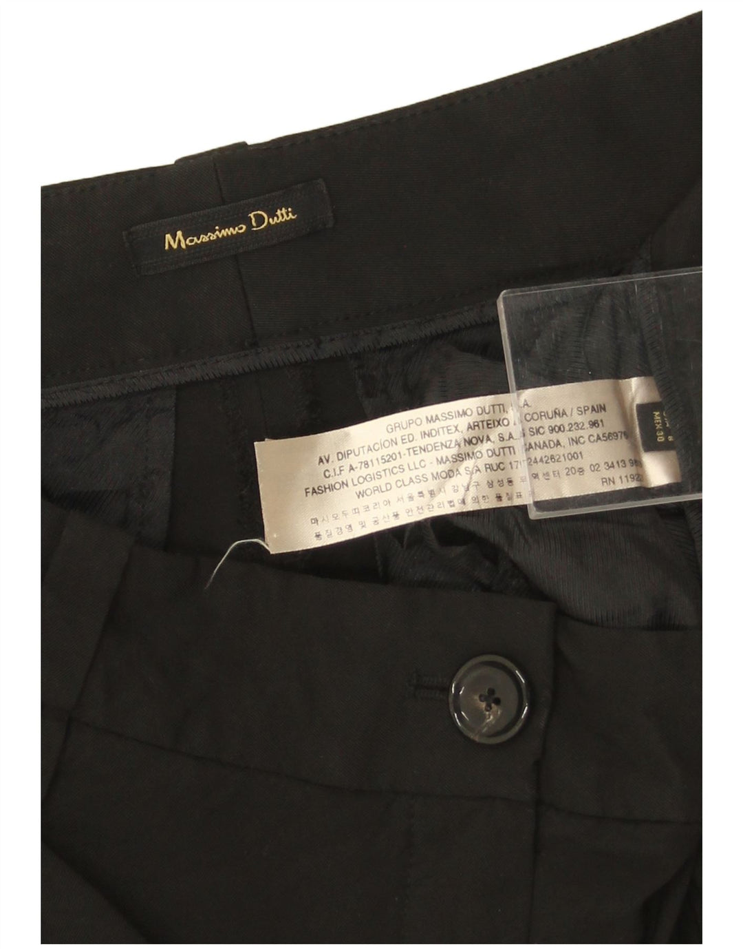 Massimo Dutti Dame Cropped Trousers EU 40 Medium W30 L24 Sort Viscose