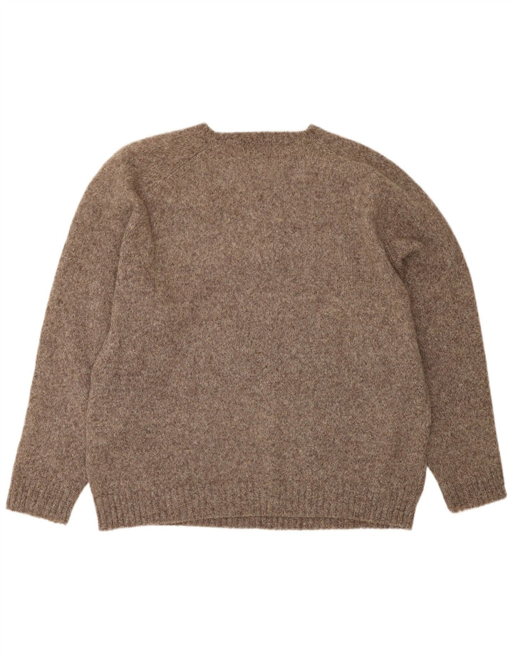 KAPPA Herre trøje med rund hals 2XL Brun Flecked Uld