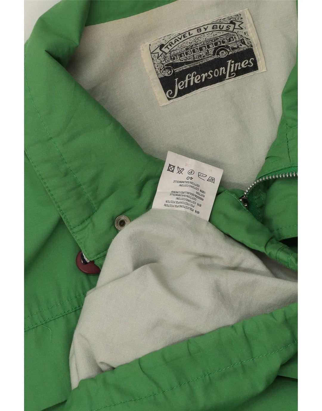 Vintage Herre Graphic Utility Jacket UK 40 Large Blue Cotton