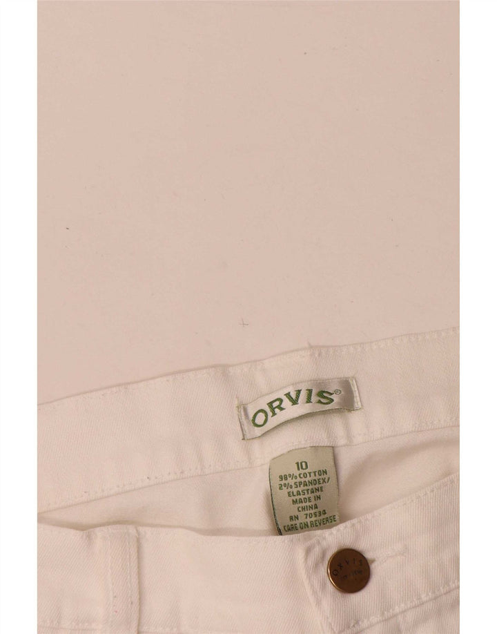 Orvis Dame Straight Jeans US 10 Large W30 L28 Hvid Bomuld