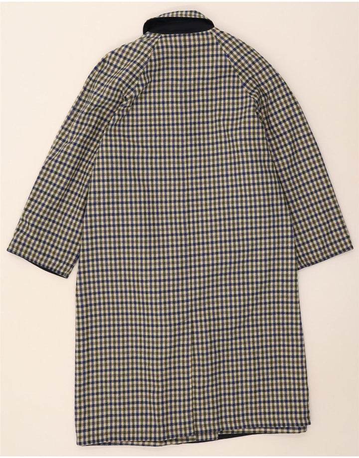 Vintage vendbar overfrakke til kvinder IT 42 Medium marineblå polyester