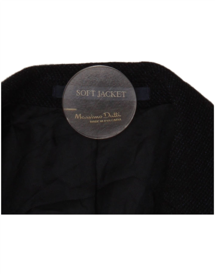 Massimo Dutti Herre 2-knaps blazerjakke EU 48 Mellem marineblå uld