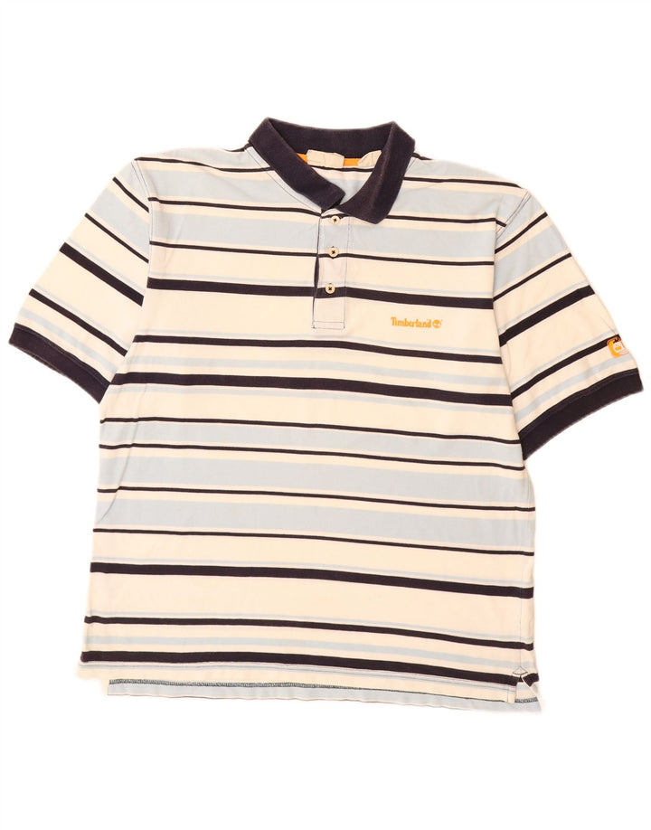 TIMBERLAND Poloshirt til mænd XL Flerfarvet stribet bomuld