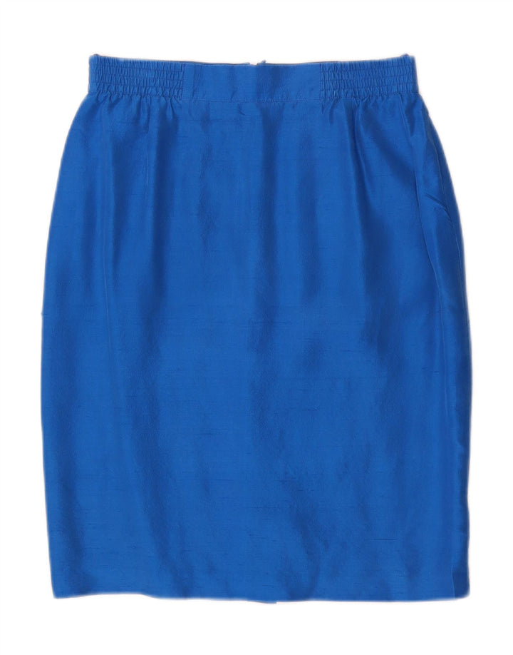Vera Mont Dame 6-knaps 2-delt nederdel Sæt UK 14 Medium W28 Blå Silke