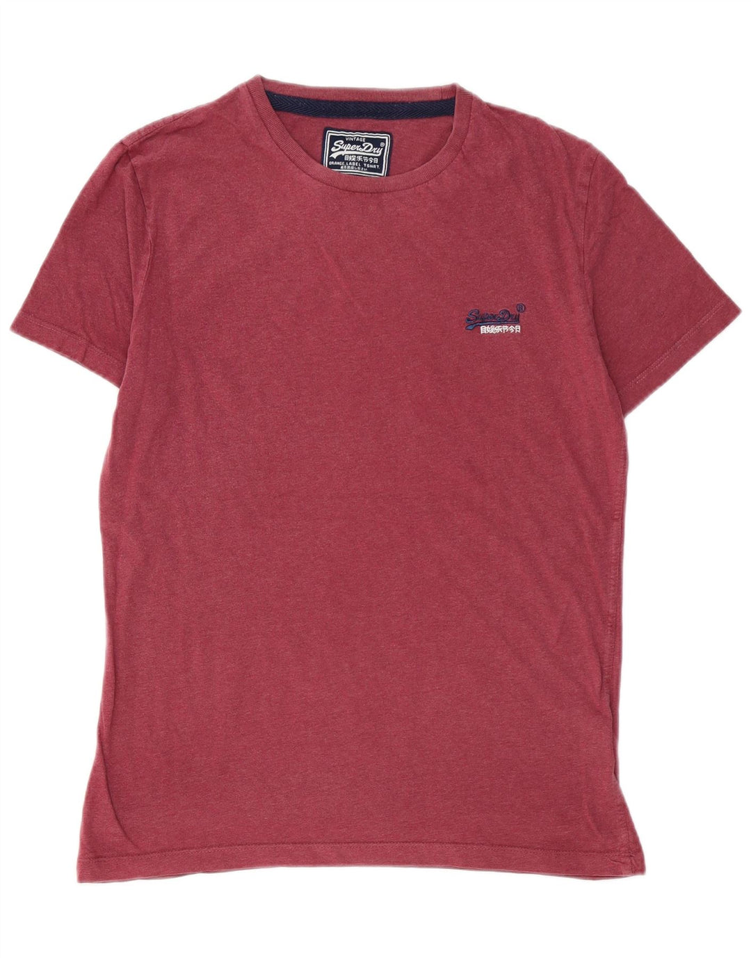 SUPERDRY Herre T-Shirt Top Medium Bourgogne Bomuld