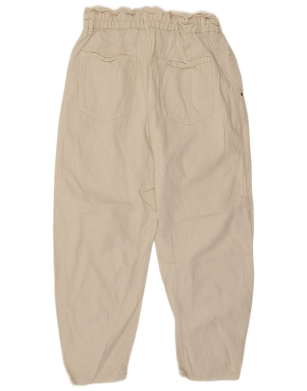 Zara Womens Tapered Jeans EU 32 Large W32 L26 Beige Bomuld