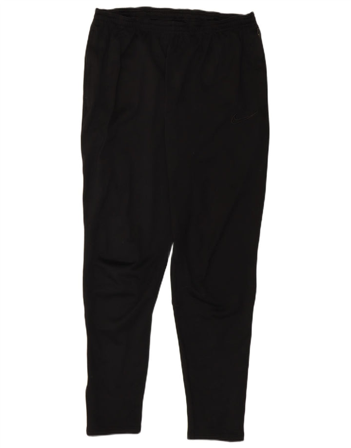 Nike Dame Dri Fit træningsdragt Bukser UK 14 Large Black Polyester