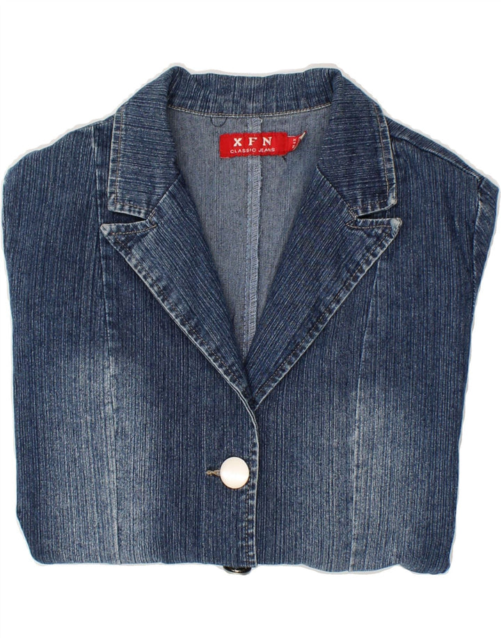 XFN JEANS Womens Denim Jacket UK 18 XL Blue Cotton Vintage XFN Jeans and Second-Hand XFN Jeans from Messina Hembry 