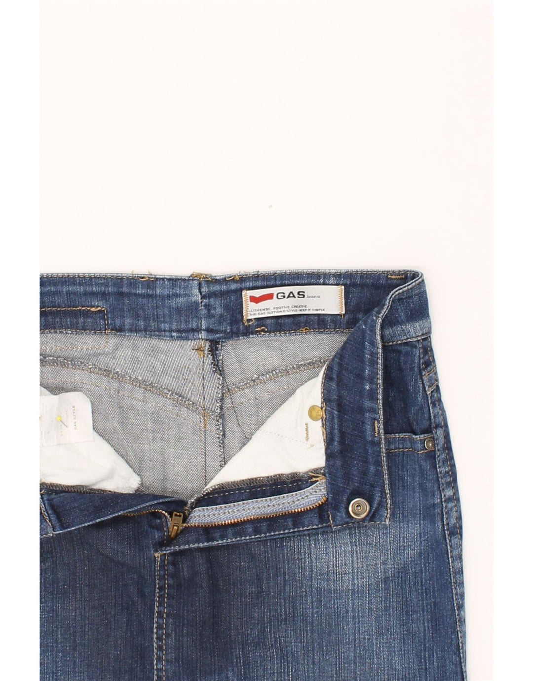 GAS Womens Denim Skirt Small W26 Blue Vintage Gas and Second-Hand Gas from Messina Hembry 