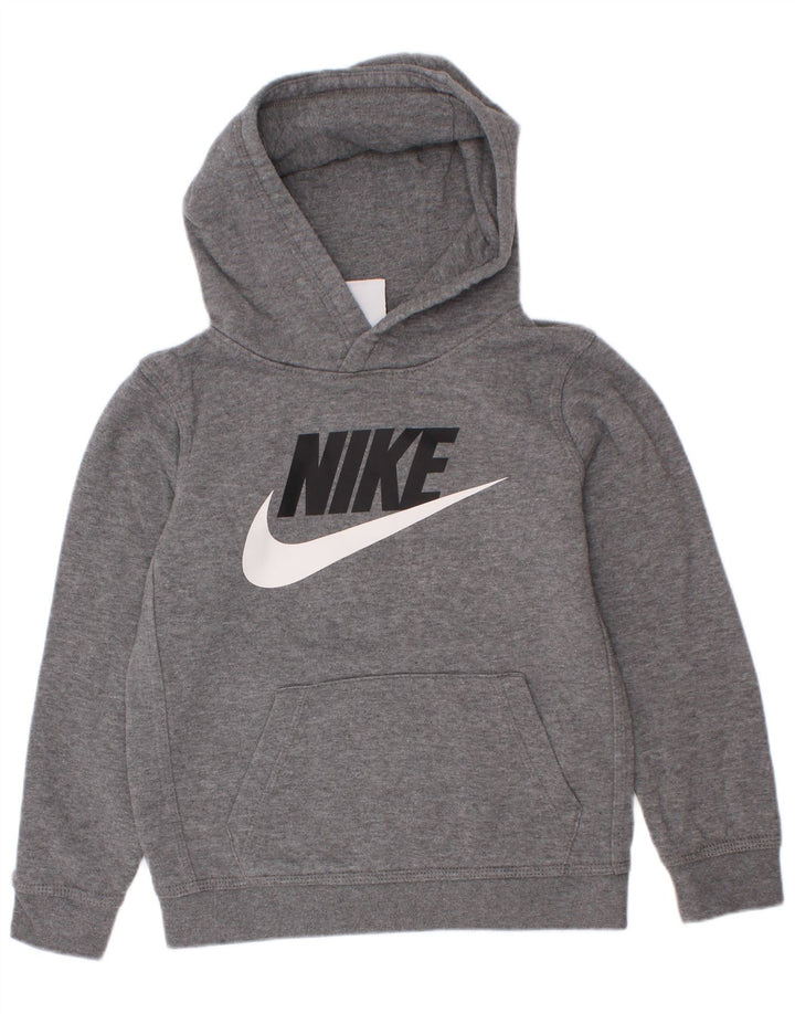Nike drenge grafisk hættetrøje 6-7 år grå bomuld