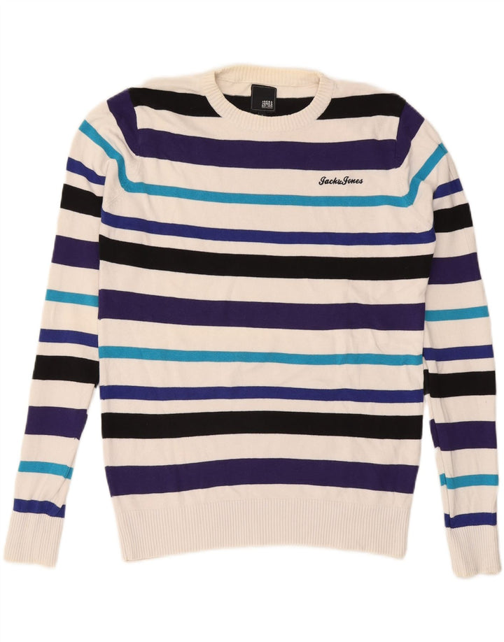 Jack & Jones Herre Crew Neck Jumper Sweater Lille flerfarvet stribet