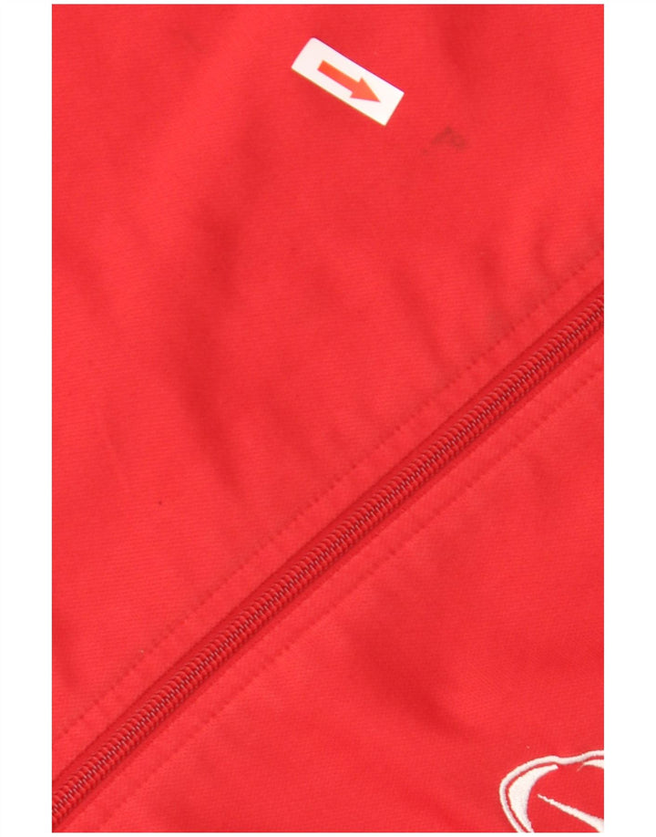 Nike træningsdragt til mænd, topjakke UK 35/37 Small Red Colourblock Polyester