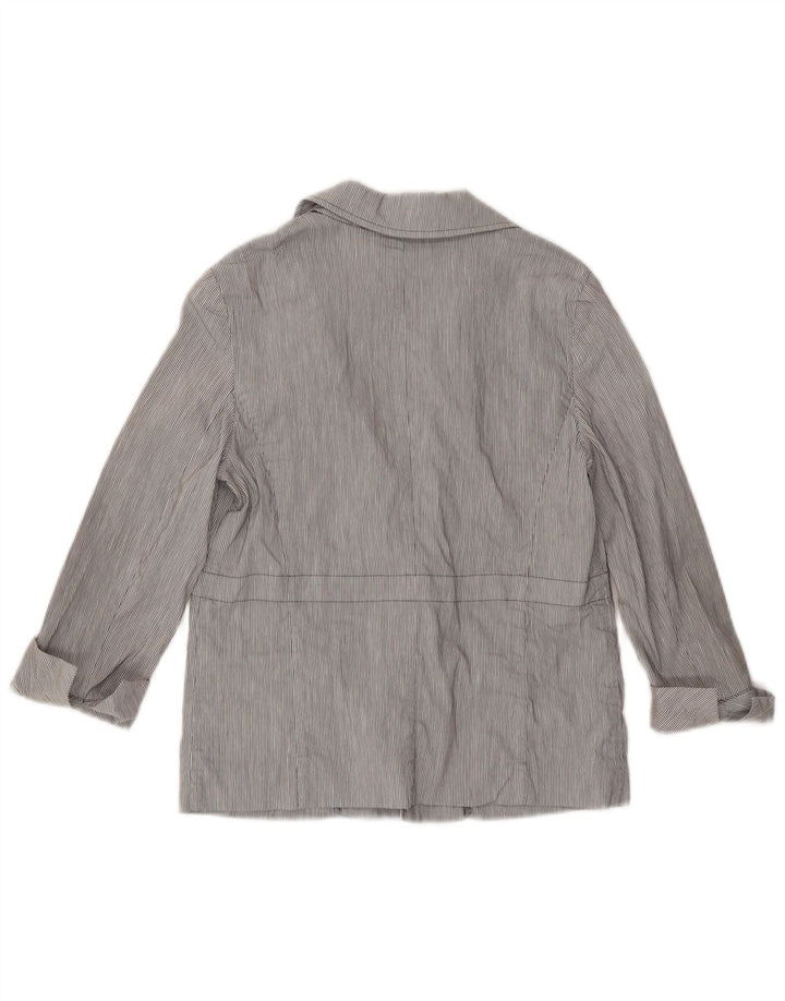 Max & Co. Dame 3/4-ærmet blazerjakke UK 8 Small Blue Pinstripe