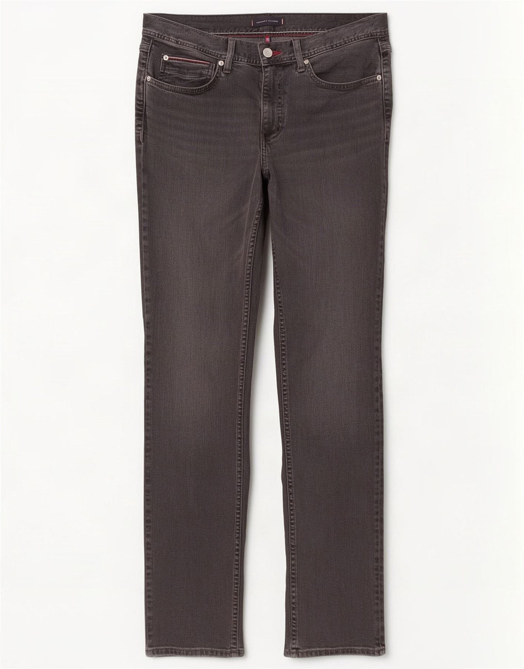 Tommy Hilfiger Herre Denton Straight Jeans W34 L34 Grå Bomuld