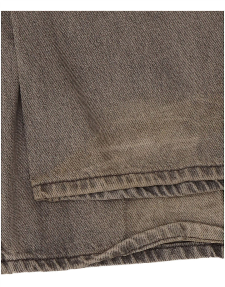 Zara Dame Jeans med brede ben EU 38 Medium W28 L33 Grå Bomuld