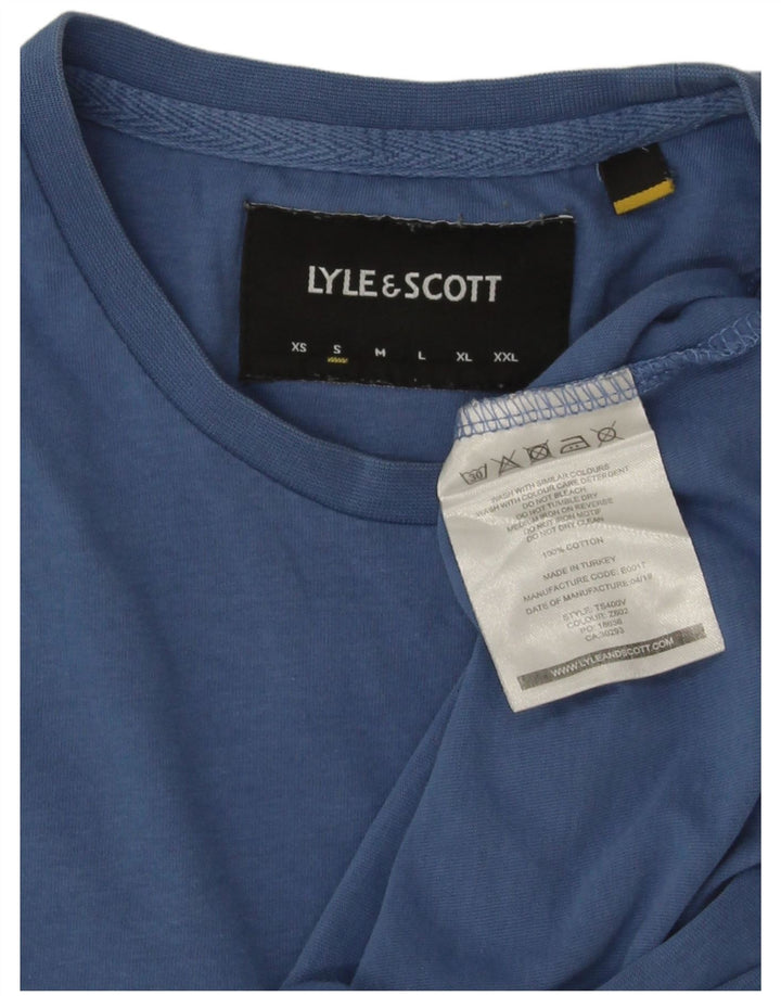 Lyle & Scott Herre T-Shirt Top Lille Blå Bomuld