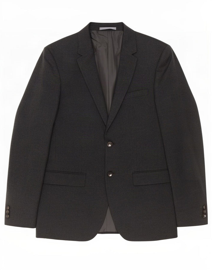 Marks & Spencer Herre 2-knaps Slim Fit Blazer Jacket UK 38 Medium Grey Uld