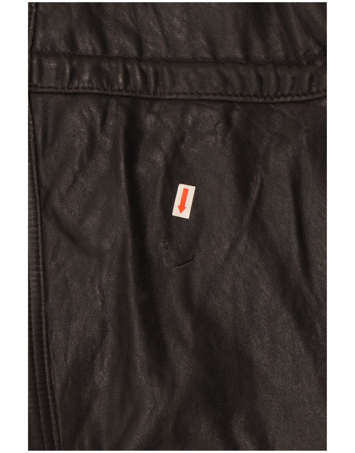 Vintage herre læderjakke UK 44 2XL sort læder