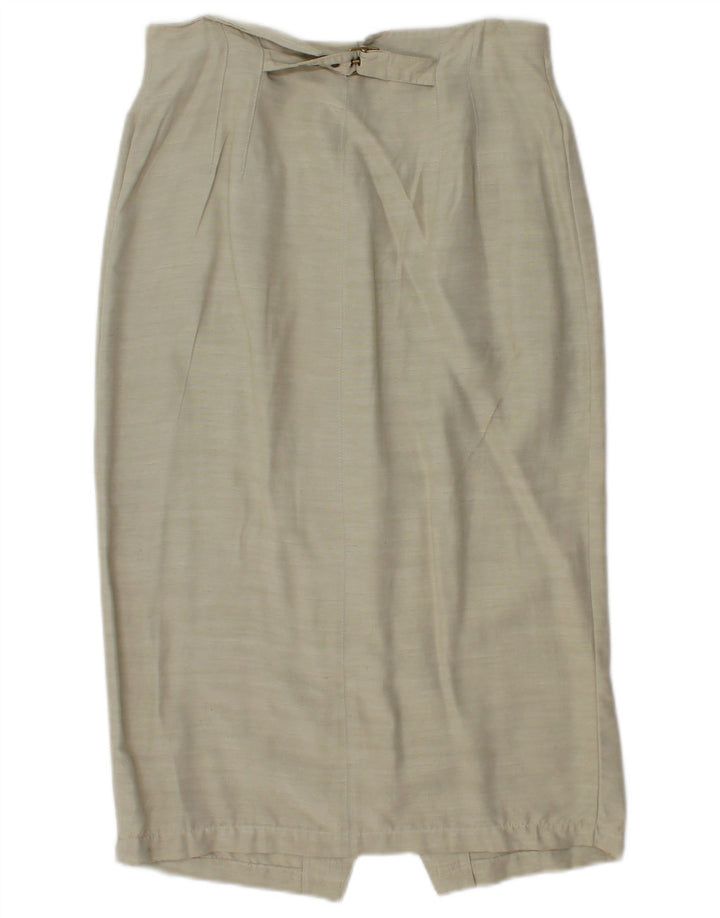 PENNY BLACK Dame Midi Nederdel IT 44 Medium W27 Grå Viscose