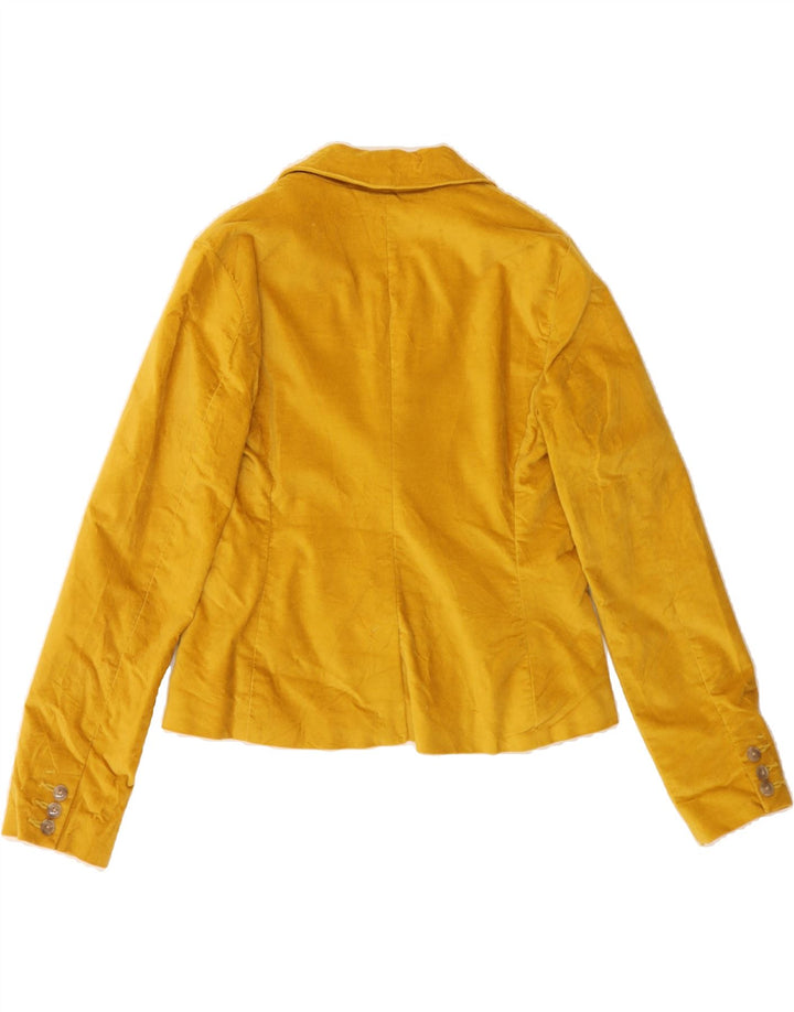 EDDIE BAUER Womens 2 Button Blazer Jacket US 4 Small Yellow Cotton Vintage Eddie Bauer and Second-Hand Eddie Bauer from Messina Hembry 