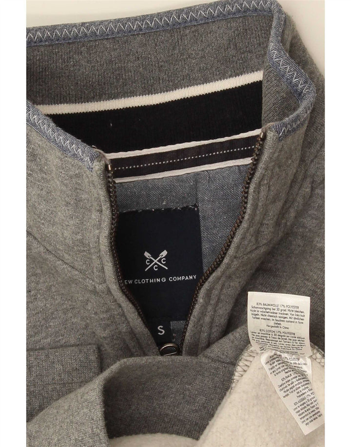 Besætningstøj Herre Zip Neck Sweatshirt Jumper lille grå bomuld