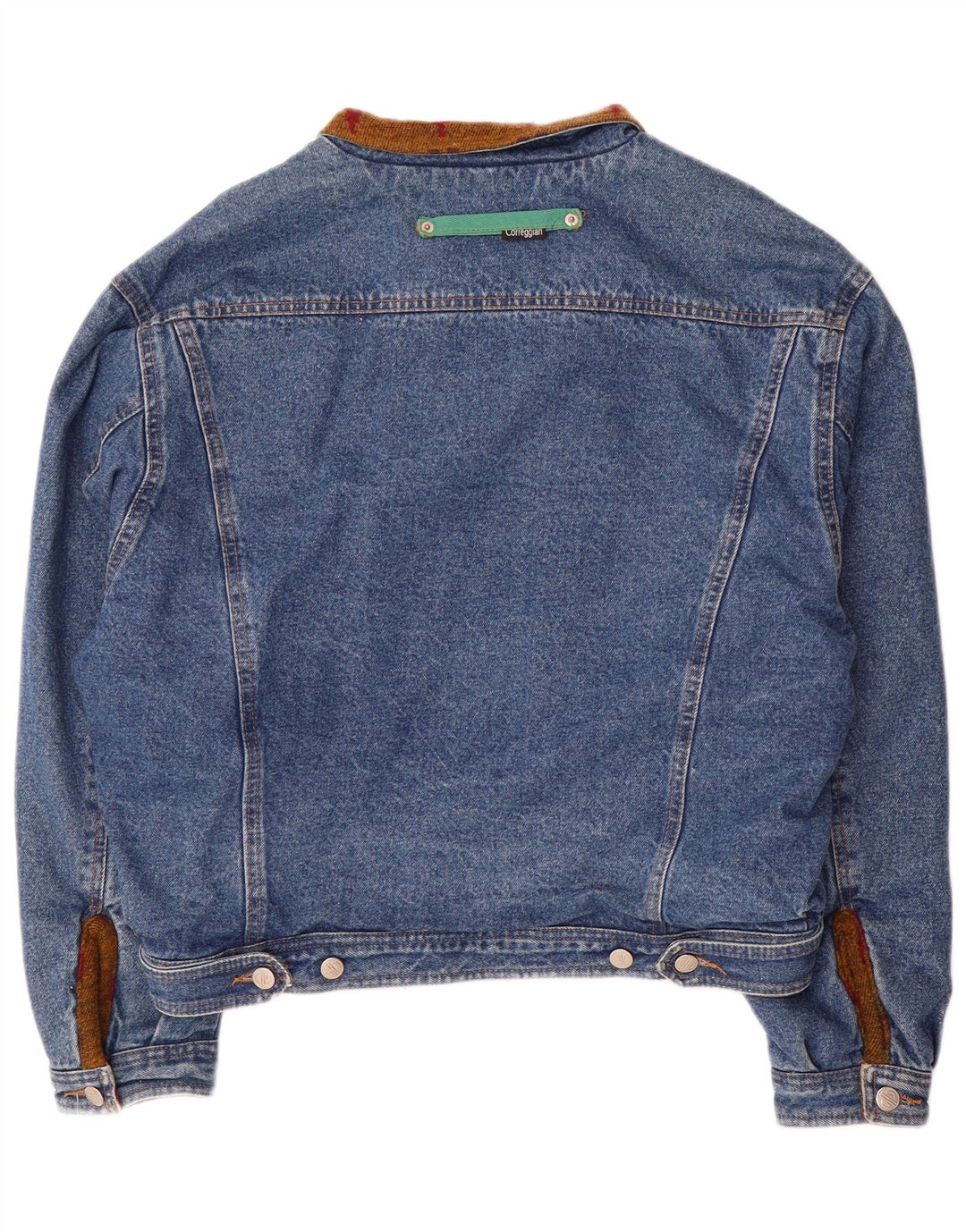 Vintage Dame Oversized Denim Jakke IT 50 XL Blå Bomuld