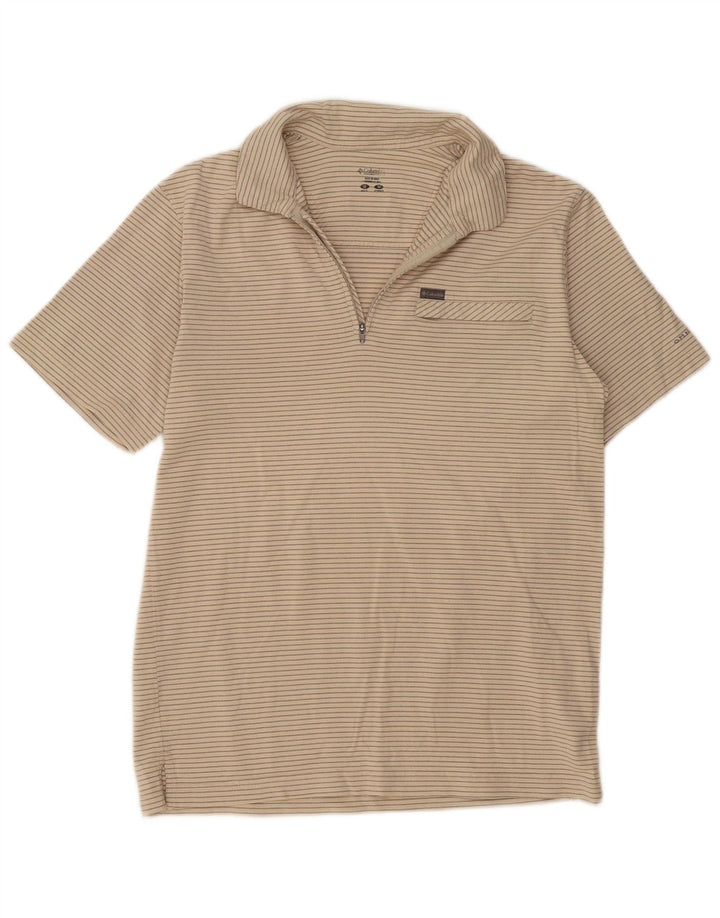 Columbia Polo skjorte til mænd mellem beige stribet bomuld