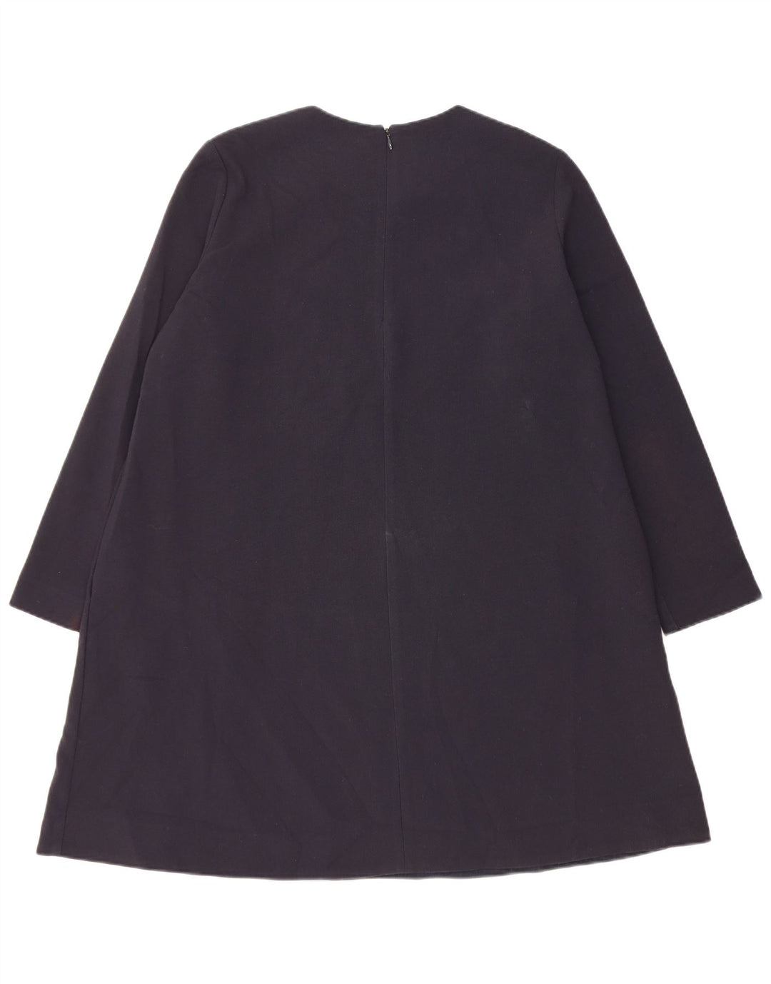 Cos Langærmet A-line kjole til kvinder EU 38 Medium Navy Blue Polyester