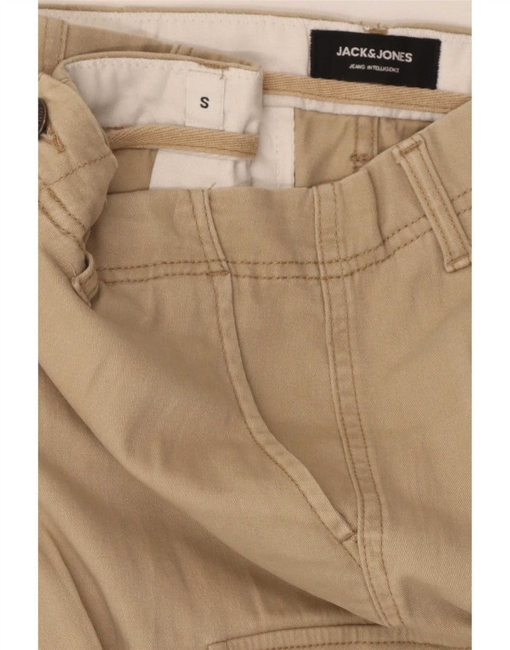 Jack & Jones Herre Cargo Shorts Små W32 Beige Bomuld