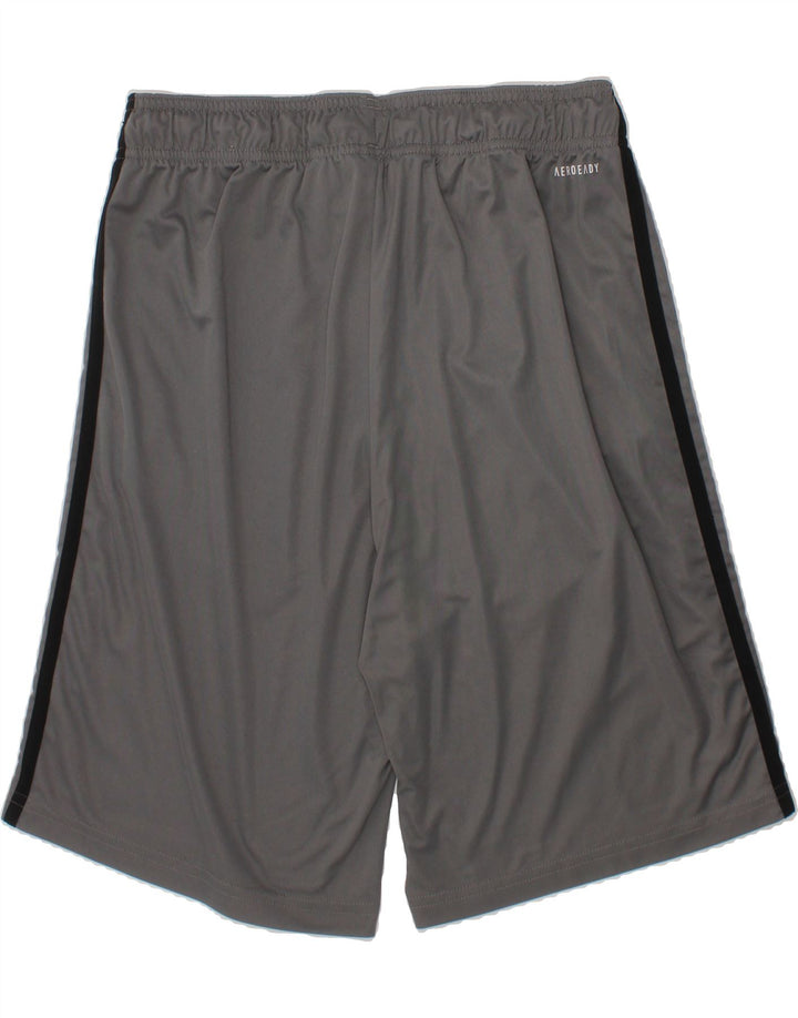 ADIDAS Boys Aeroready Sport Shorts 13-14 Years  Grey Polyester Vintage Adidas and Second-Hand Adidas from Messina Hembry 