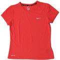 Nike Dame Dri Fit Crop T-Shirt Top UK 14 Stor Pink Polyester