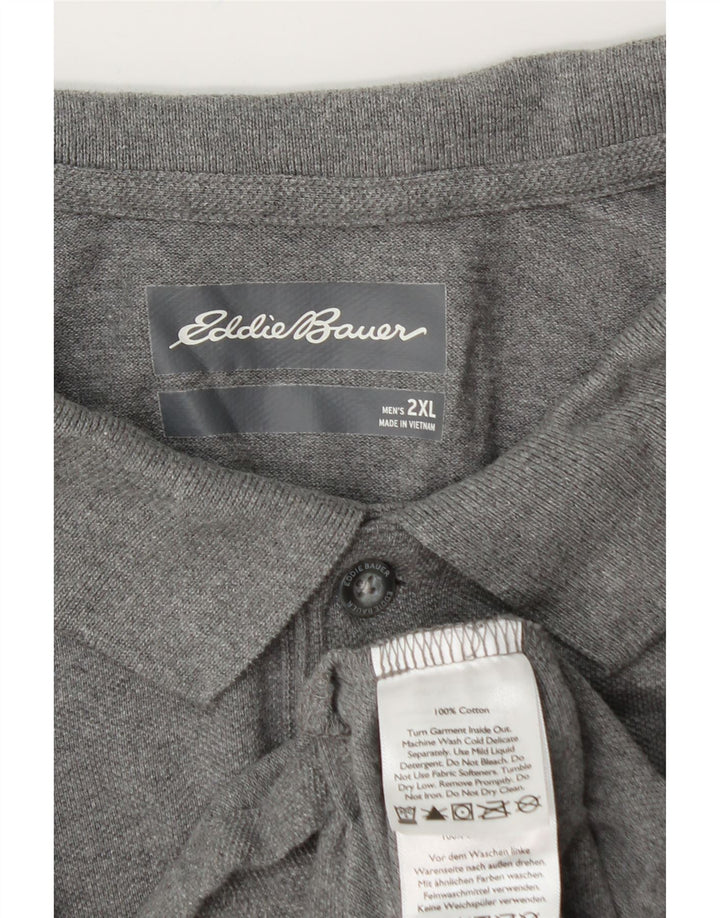 EDDIE BAUER Poloskjorte til mænd 2XL Grå Bomuld