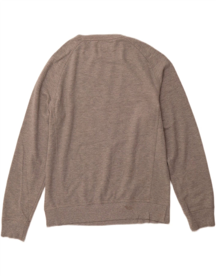CHAMPION Mens Graphic Sweatshirt Jumper Large Grey Cotton