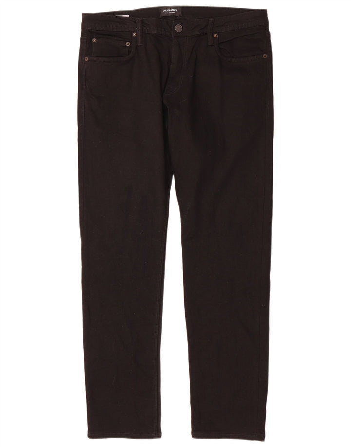 Jack & Jones Herre Slim Jeans W36 L32 Sort Bomuld