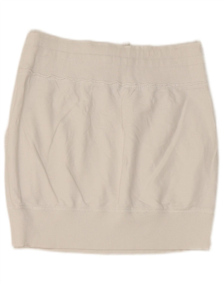 Benetton Dame Mini-nederdel UK 12 Medium White
