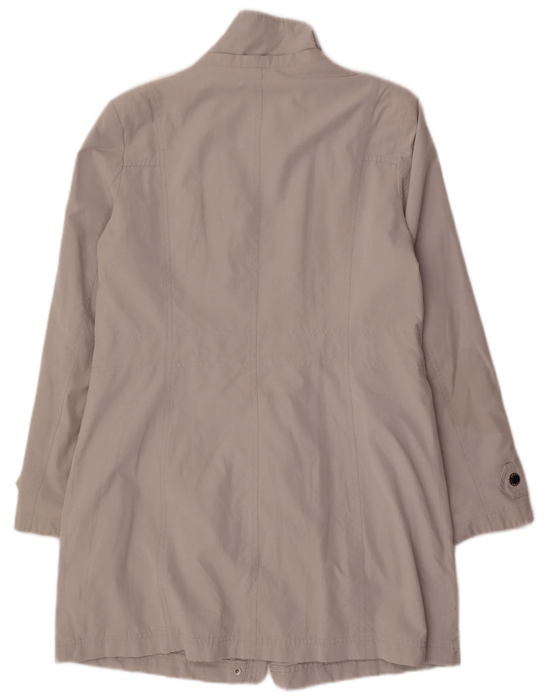 Dkny Womens Trench Coat UK 14 Medium Grå Polyester