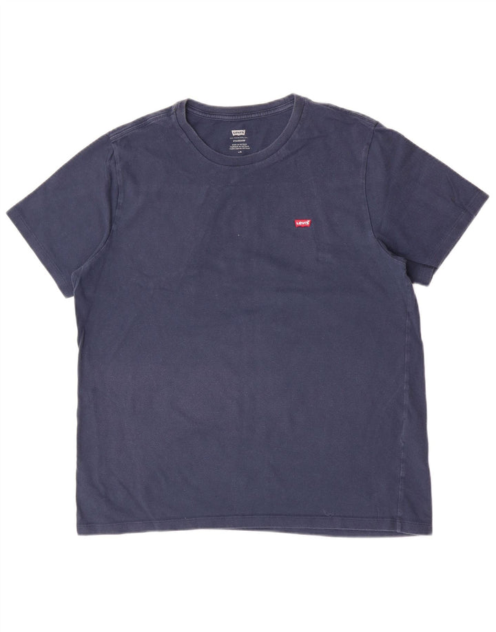 Levi's Herre T-shirt Top Stor marineblå bomuld