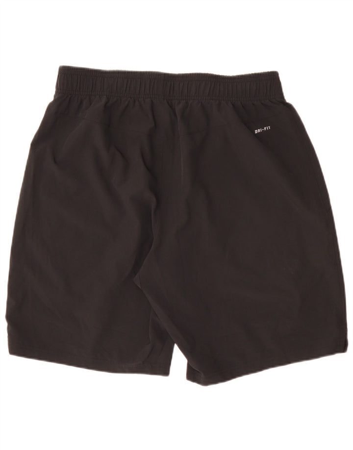 Nike Herre Dri Fit sportsshorts, store sorte polyester