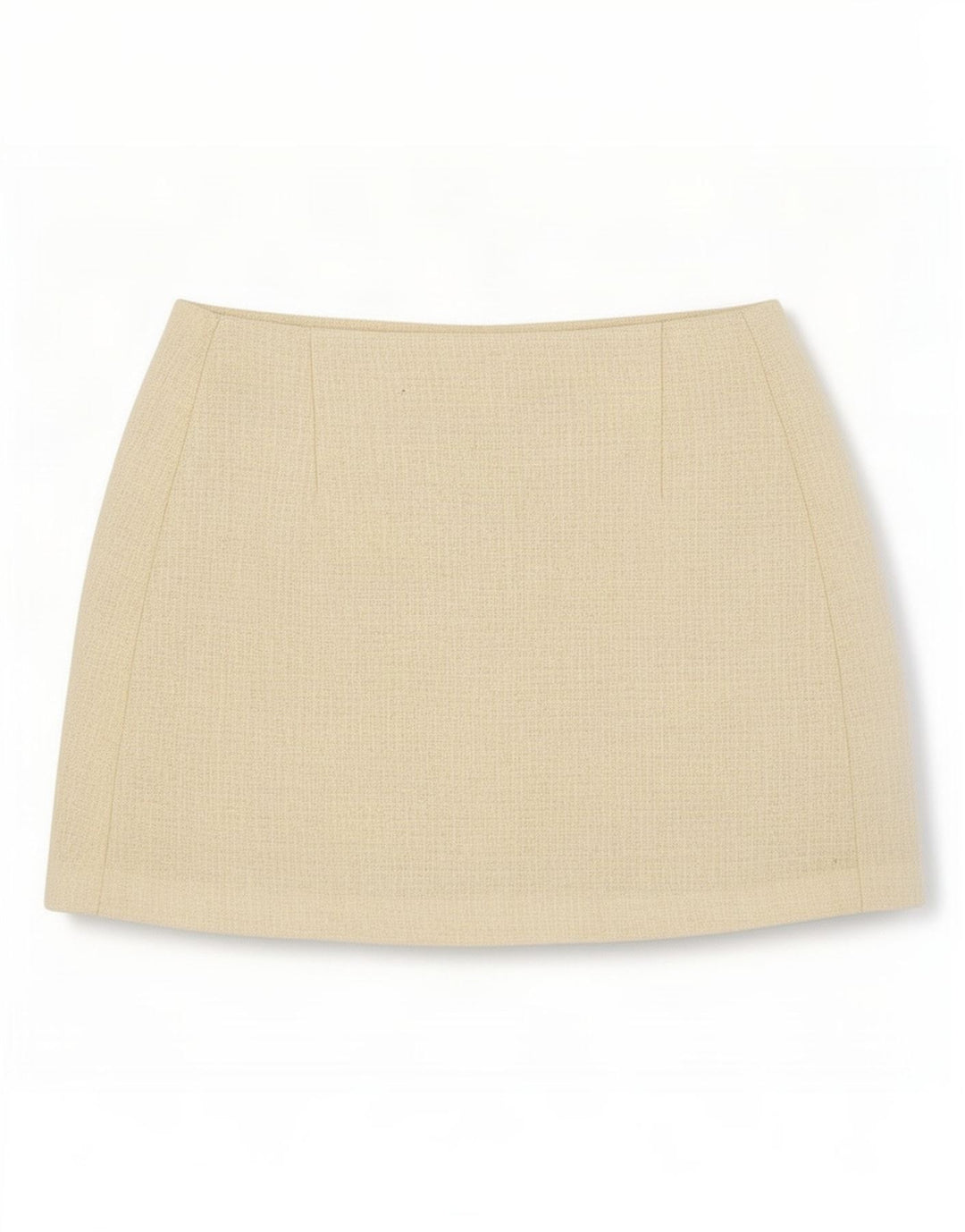 Topshop Damestrik mininederdel UK 12 Medium W28 Beige Uld