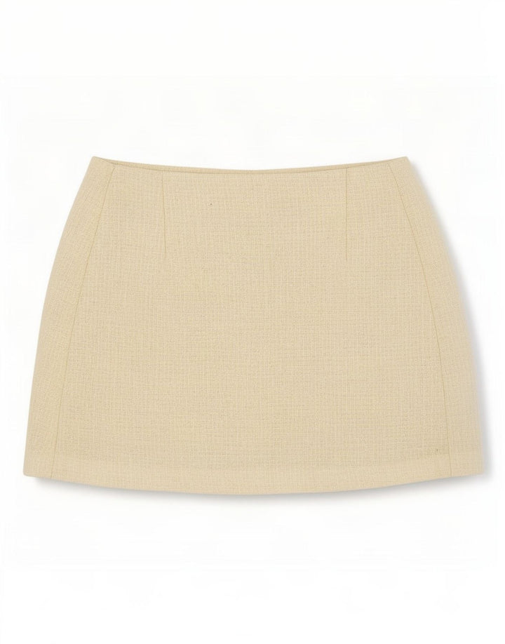 Topshop Damestrik mininederdel UK 12 Medium W28 Beige Uld