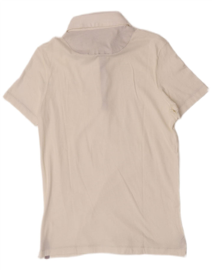 Energie Dame Polo Shirt UK 14 Stor Hvid Bomuld
