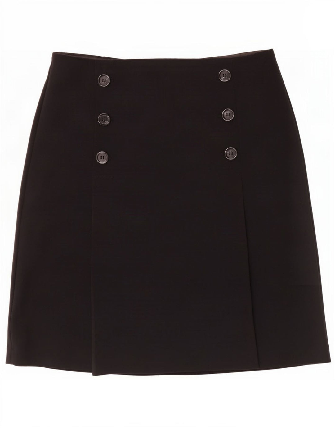 Marks & Spencer A-line nederdel til kvinder UK 12 Medium W30 Sort polyester