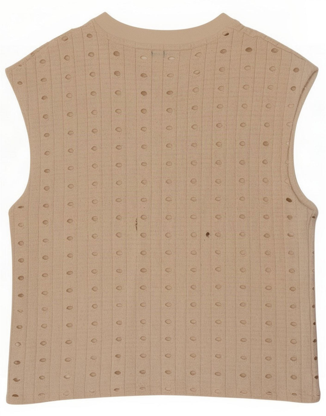 Zara Damevest Top UK 14 Medium Beige Polyester