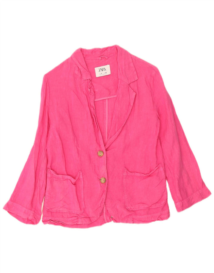 Zara Girls 2-knaps blazerjakke 9-10 år Pink Linen