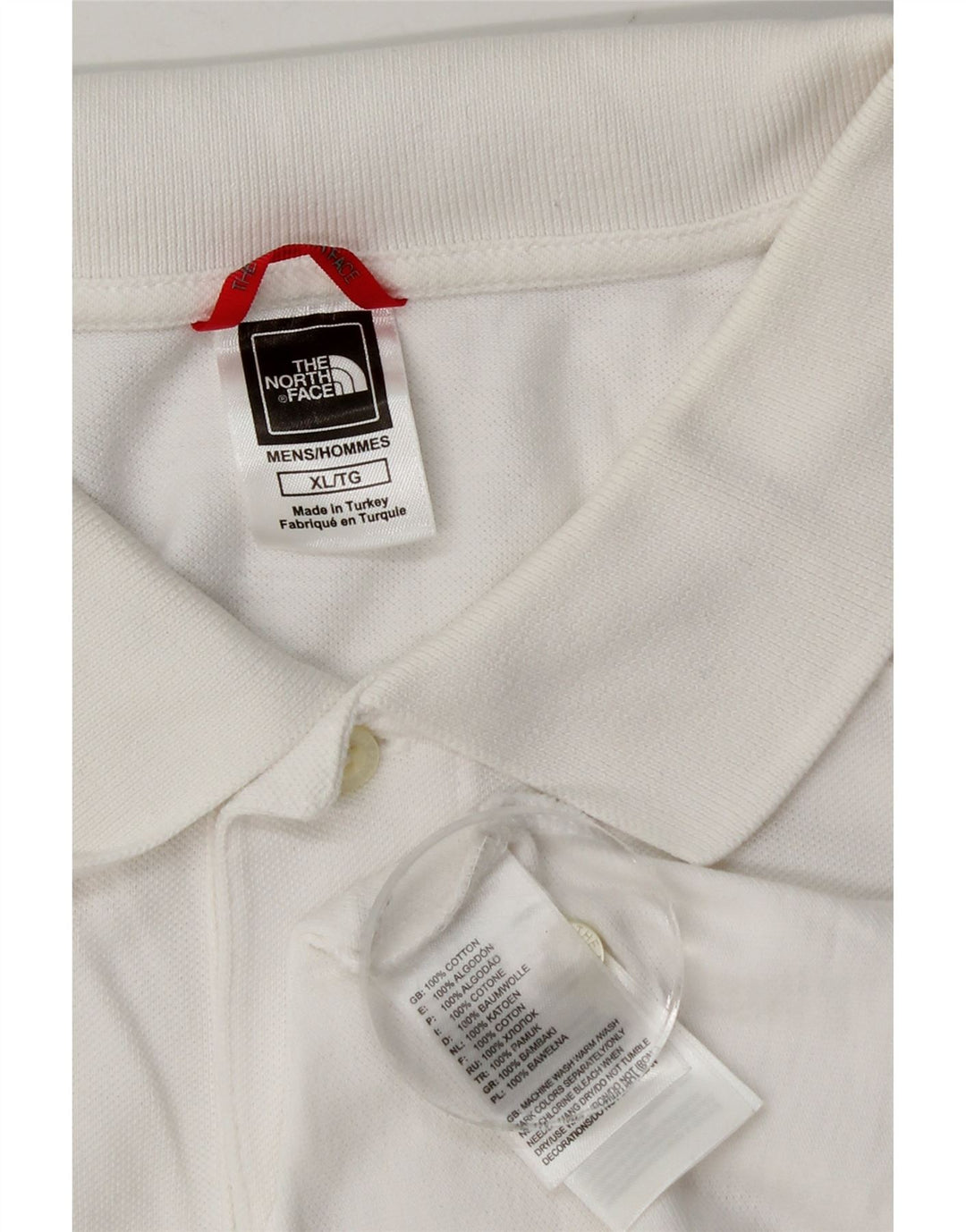 The North Face herre poloshirt XL hvid bomuld