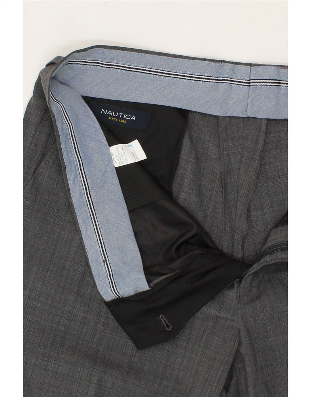 NAUTICA Mens Straight Suit Trousers W40 L30 Grey Wool Vintage Nautica and Second-Hand Nautica from Messina Hembry 