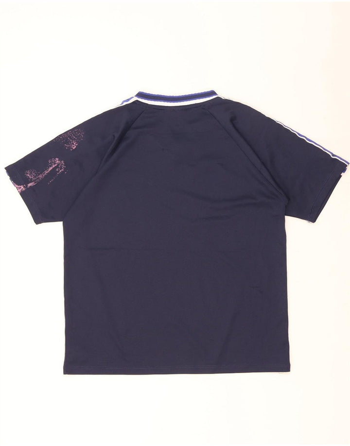 Puma Herre grafisk T-shirt Top Lille marineblå Colourblock Polyester