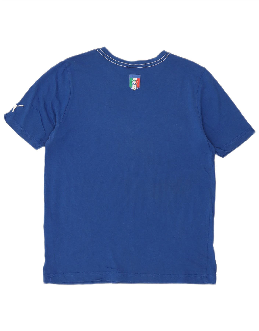 PUMA Boys Italia Grafisk T-Shirt Top 13-14 År Blå Bomuld