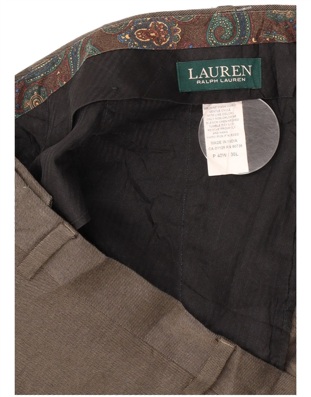 Ralph Lauren Herre lige jakkesæt bukser W40 L30 Grå polyester