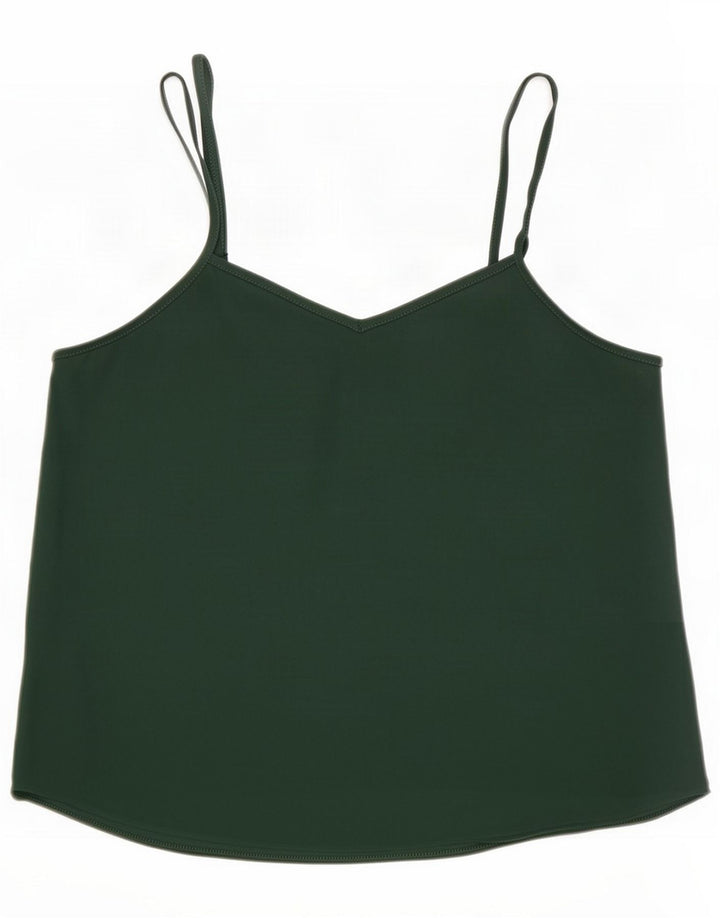 Topshop Dame Cami Top UK 10 Small Green